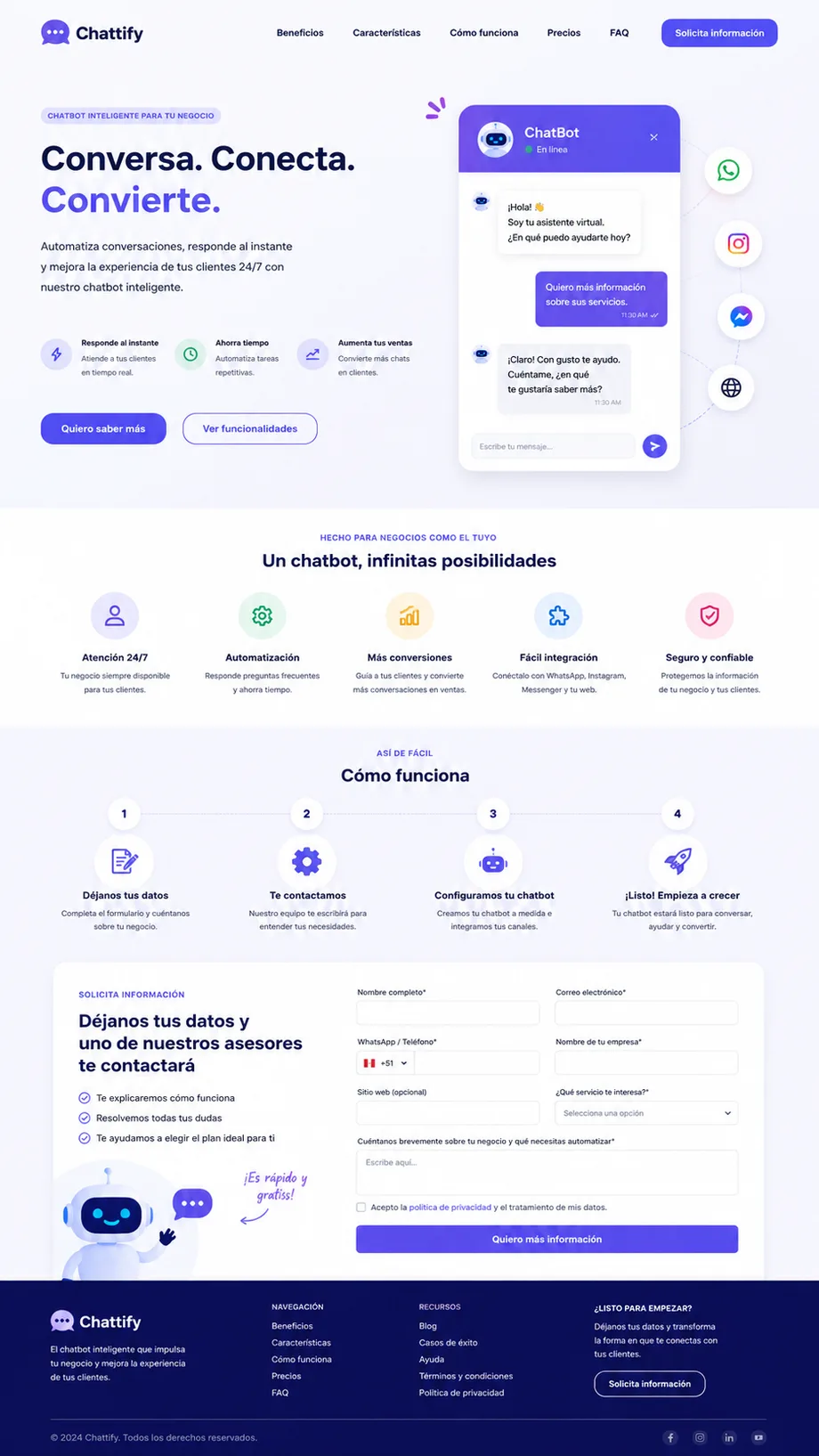 SEO-focused service landing page design by Animanox